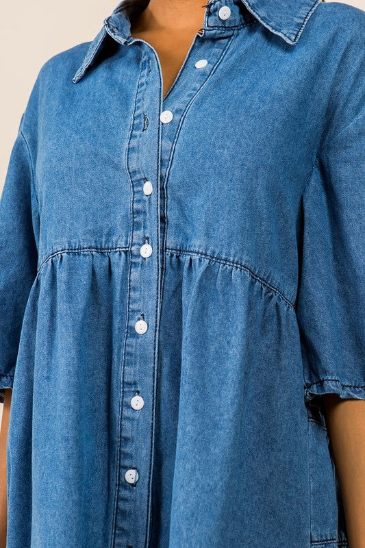 WOMEN FASHION DENIM DRESS