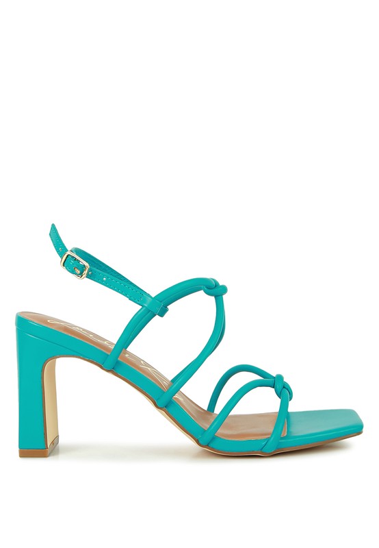 Kralor Knotted Strap Italian Block Heel Sandals