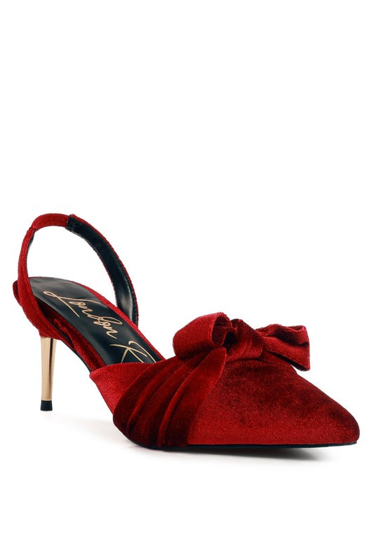 Mayfair Velvet High Heel Mule Sandals