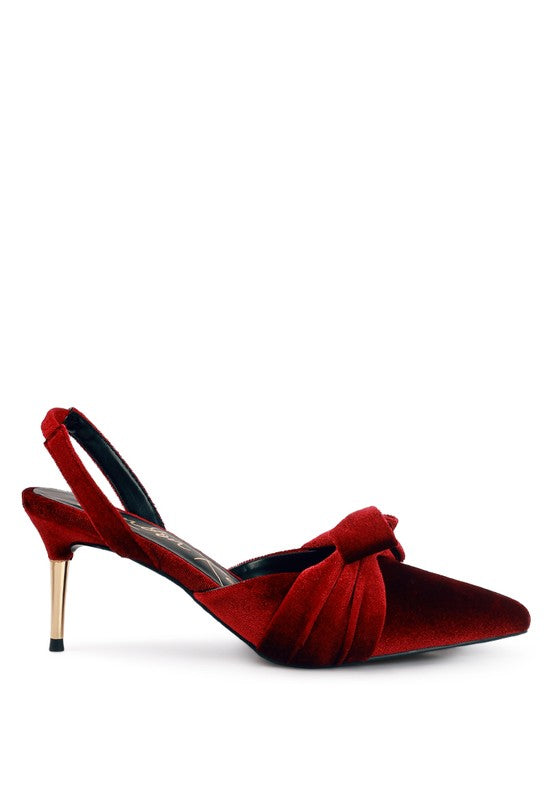 Mayfair Velvet High Heel Mule Sandals