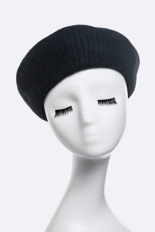 Soft Wool Blend Structure Beret