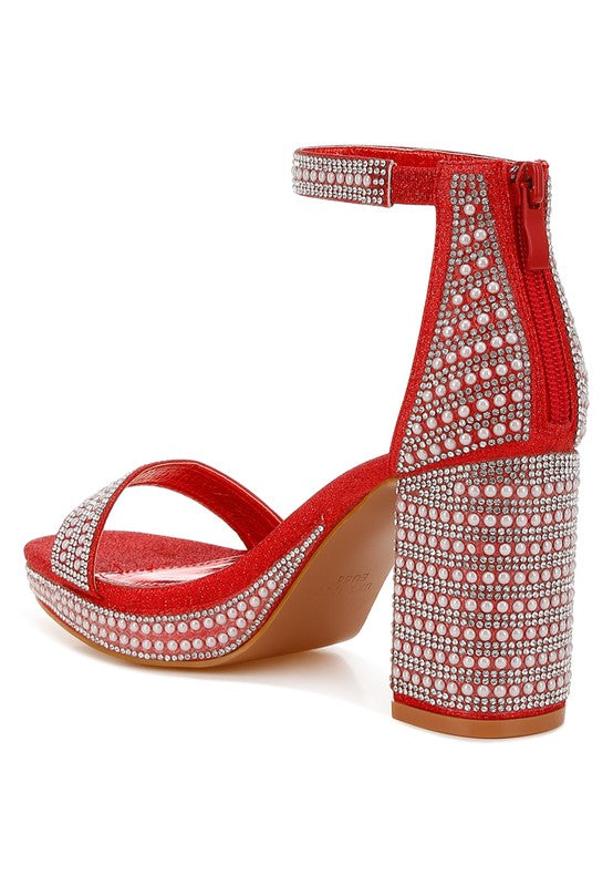 Mejuri Rhinestones And Pearl Embellished Sandals