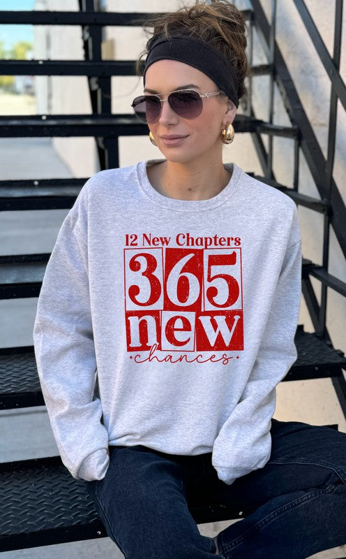 Red 12 New Chapters 365 New Crew Sweatshirt