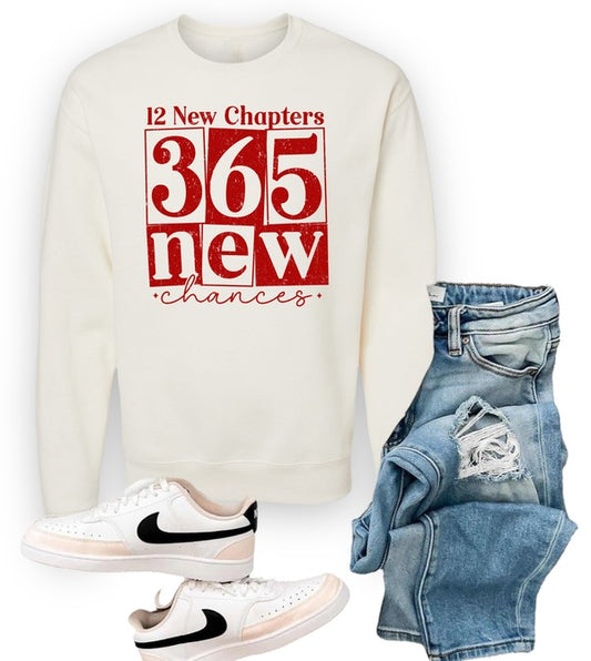 Red 12 New Chapters 365 New Crew Sweatshirt