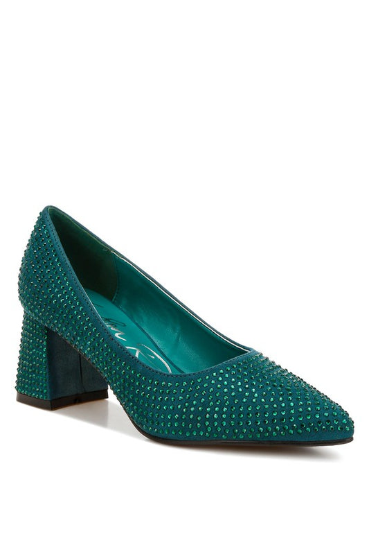 Caspia Rhinestones Embellished Pumps